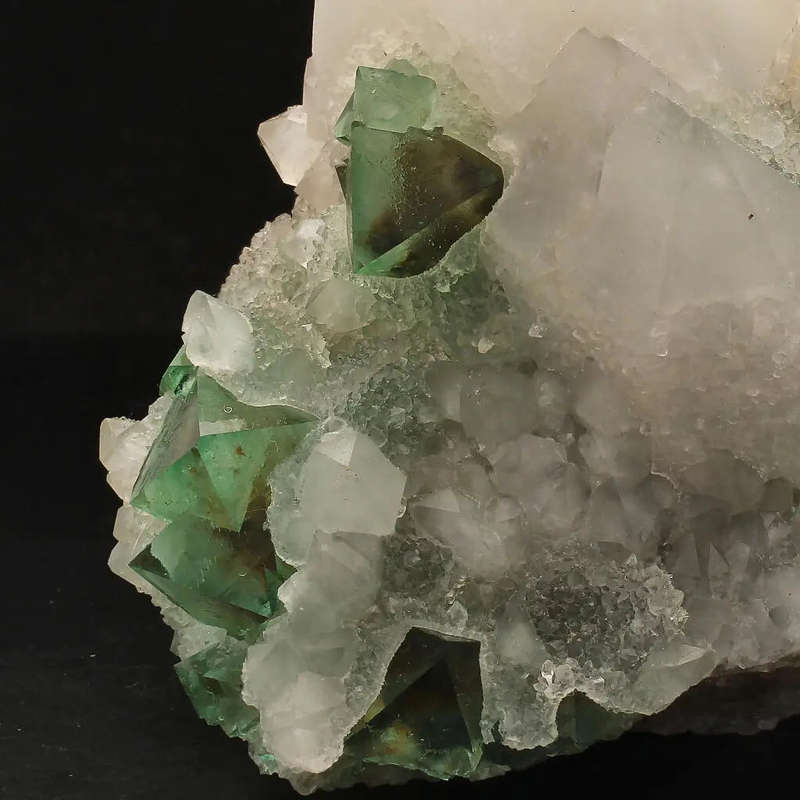 Unique Cactus Quartz with Lustrous Green Fluorite from Riemvasmaak