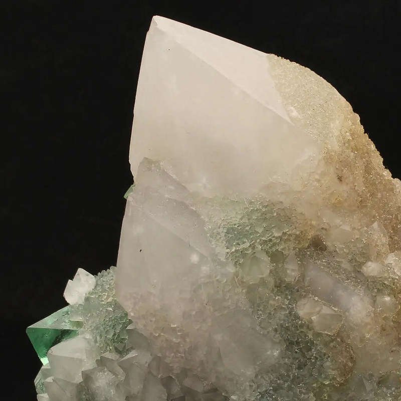 Unique Cactus Quartz with Lustrous Green Fluorite from Riemvasmaak