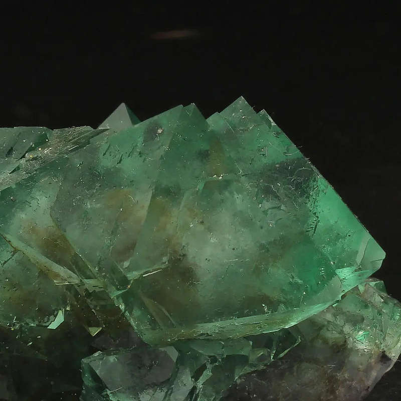 Lustrous Octahedral Fluorite Cluster Green and Purple from Riemvasmaak