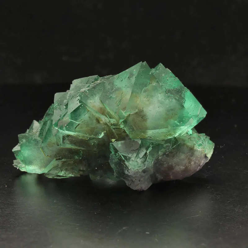 Lustrous Octahedral Fluorite Cluster Green and Purple from Riemvasmaak