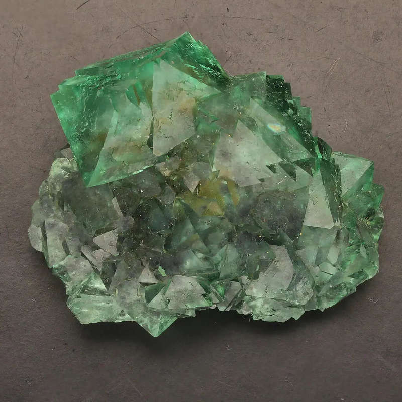 Lustrous Octahedral Fluorite Cluster Green and Purple from Riemvasmaak