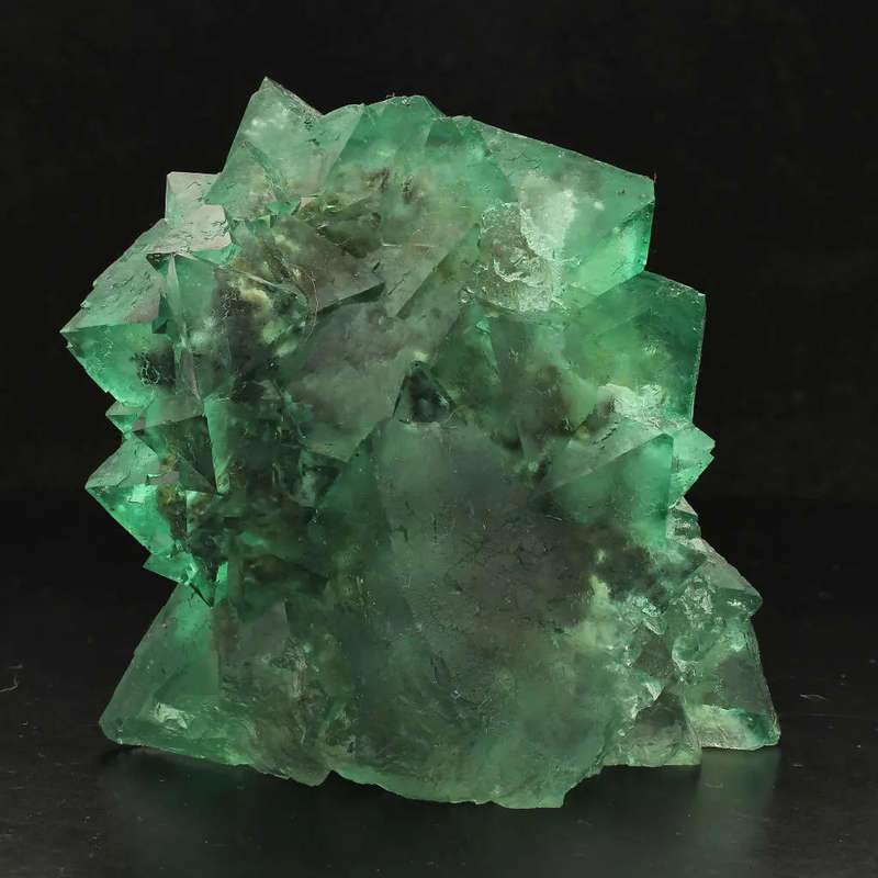 Exceptional Lustrous Green and Purple Fluorite Cluster from Riemvasmaak