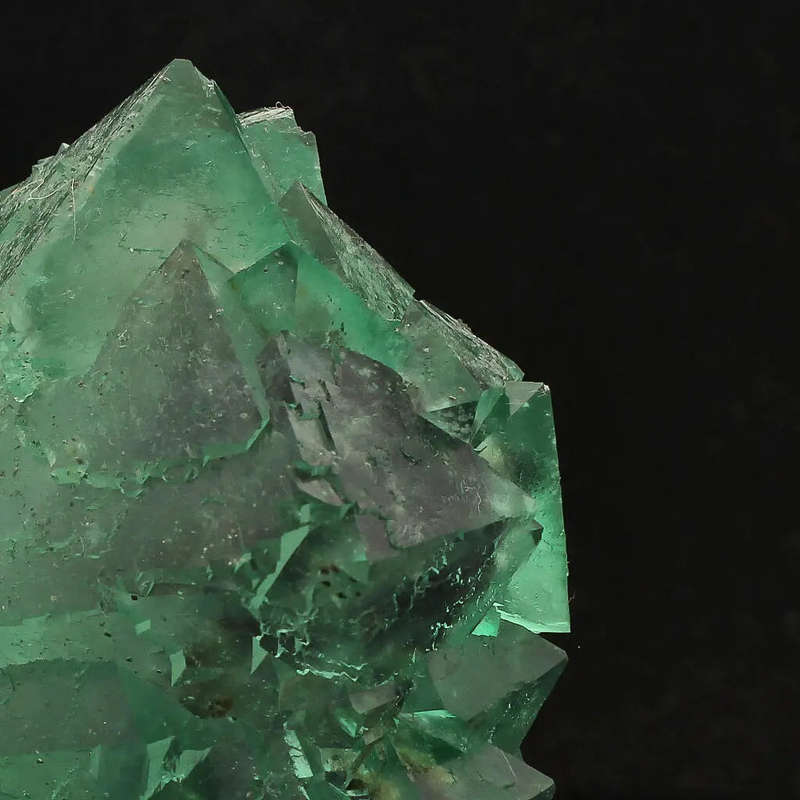 Exceptional Lustrous Green and Purple Fluorite Cluster from Riemvasmaak