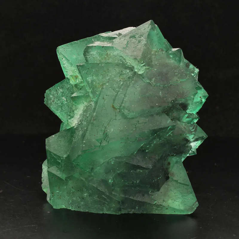 Exceptional Lustrous Green and Purple Fluorite Cluster from Riemvasmaak