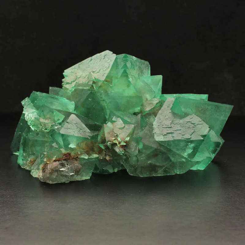 Large Exceptional Lustrous Octahedral Fluorite Cluster from Riemvasmaak