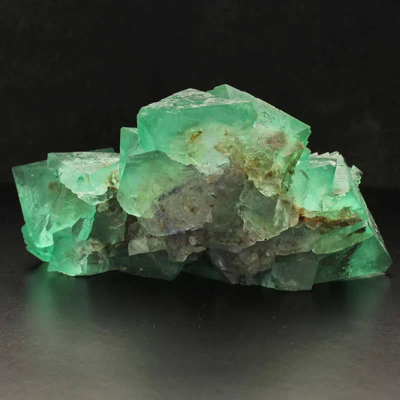 Large Exceptional Lustrous Octahedral Fluorite Cluster from Riemvasmaak