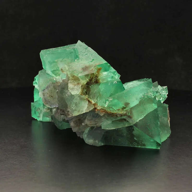 Large Exceptional Lustrous Octahedral Fluorite Cluster from Riemvasmaak