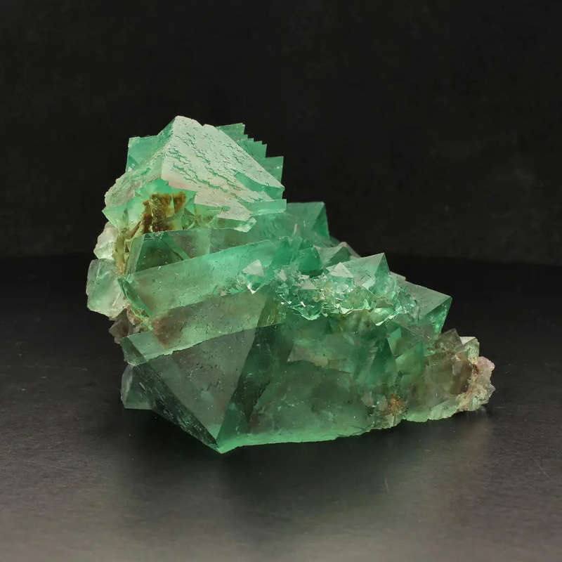Large Exceptional Lustrous Octahedral Fluorite Cluster from Riemvasmaak