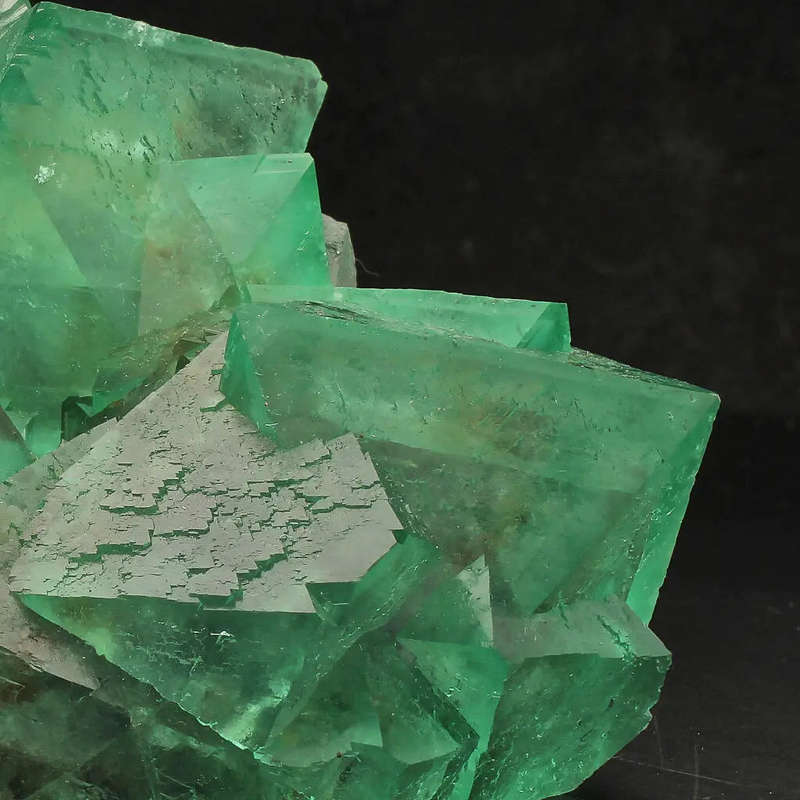 Large Exceptional Lustrous Octahedral Fluorite Cluster from Riemvasmaak