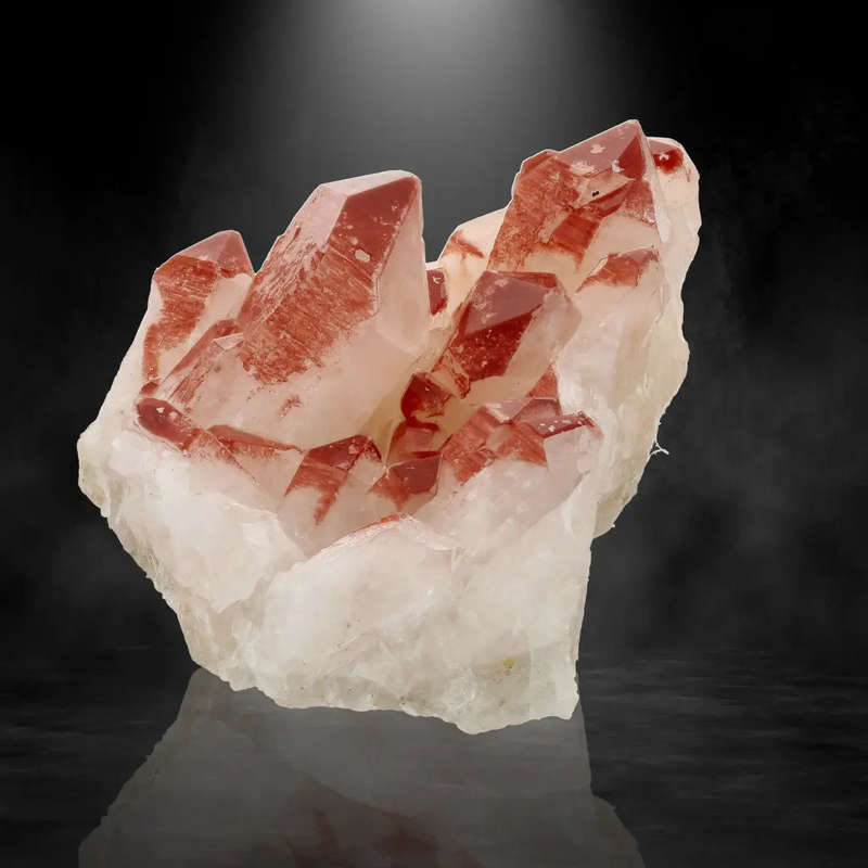 Fiery Hematite Quartz Cluster  Pellaberg, South Africa