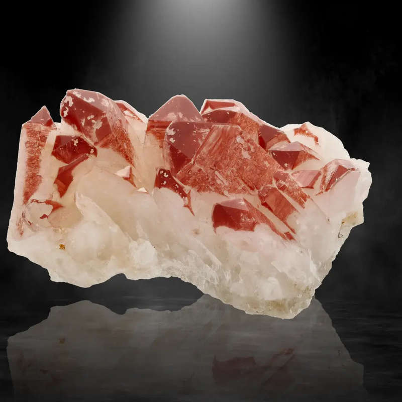 Fiery Hematite Quartz Cluster  Pellaberg, South Africa
