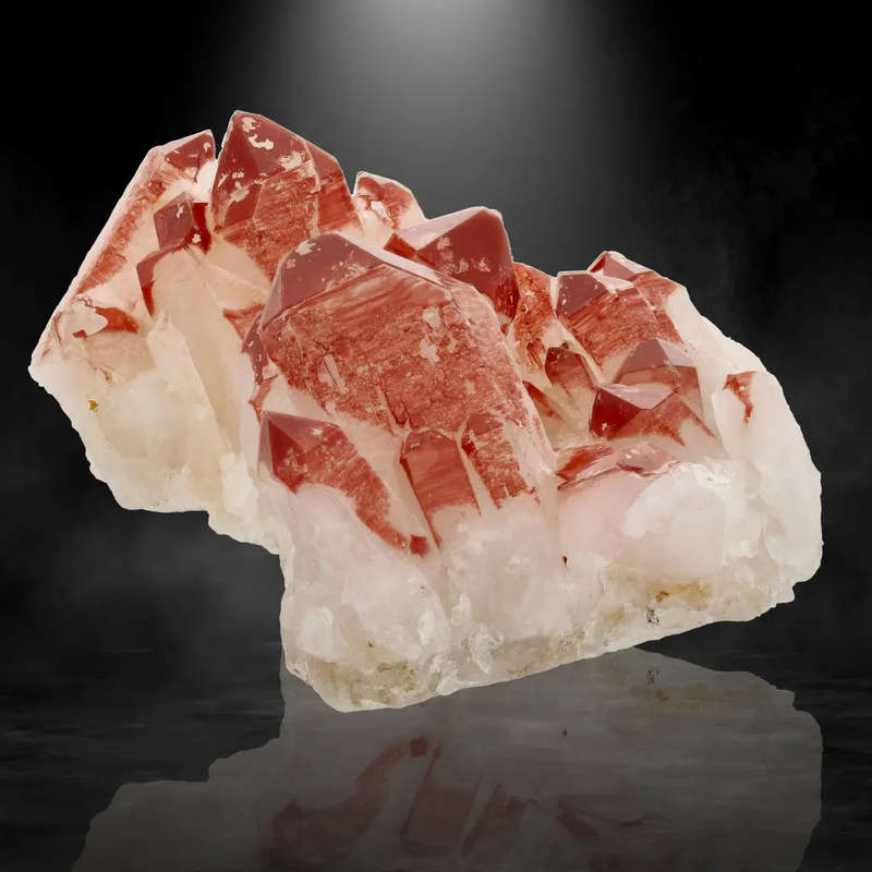 Fiery Hematite Quartz Cluster  Pellaberg, South Africa