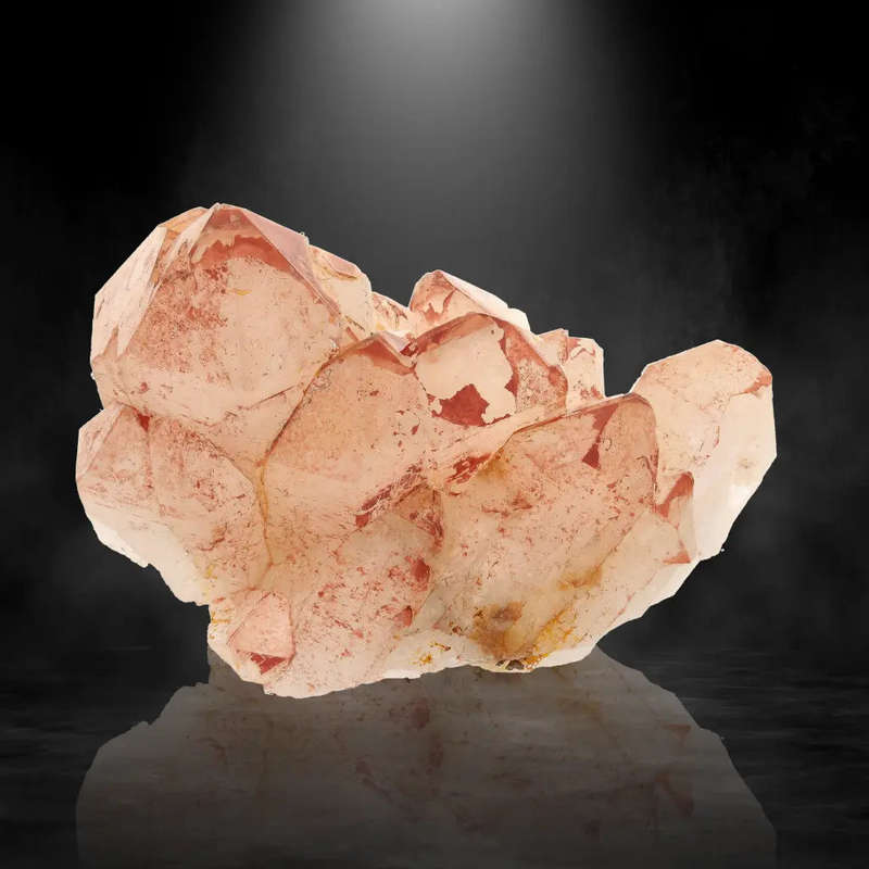 Hematite Coated Quartz Cluster from Pellaberg, Northern Cape, South Africa