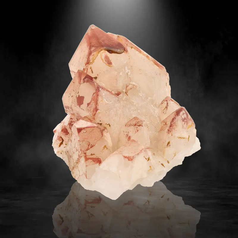 Hematite Coated Quartz Cluster from Pellaberg, Northern Cape, South Africa