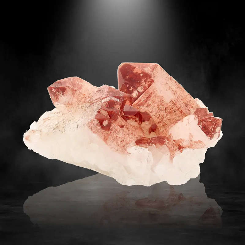 Miniature Hematite Coated Quartz Cluster from Pellaberg, Northern Cape, South Africa