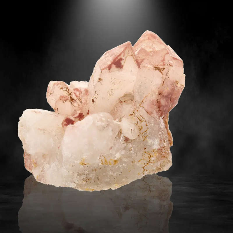 Hematite Coated Quartz Cluster from Pellaberg, Northern Cape, South Africa