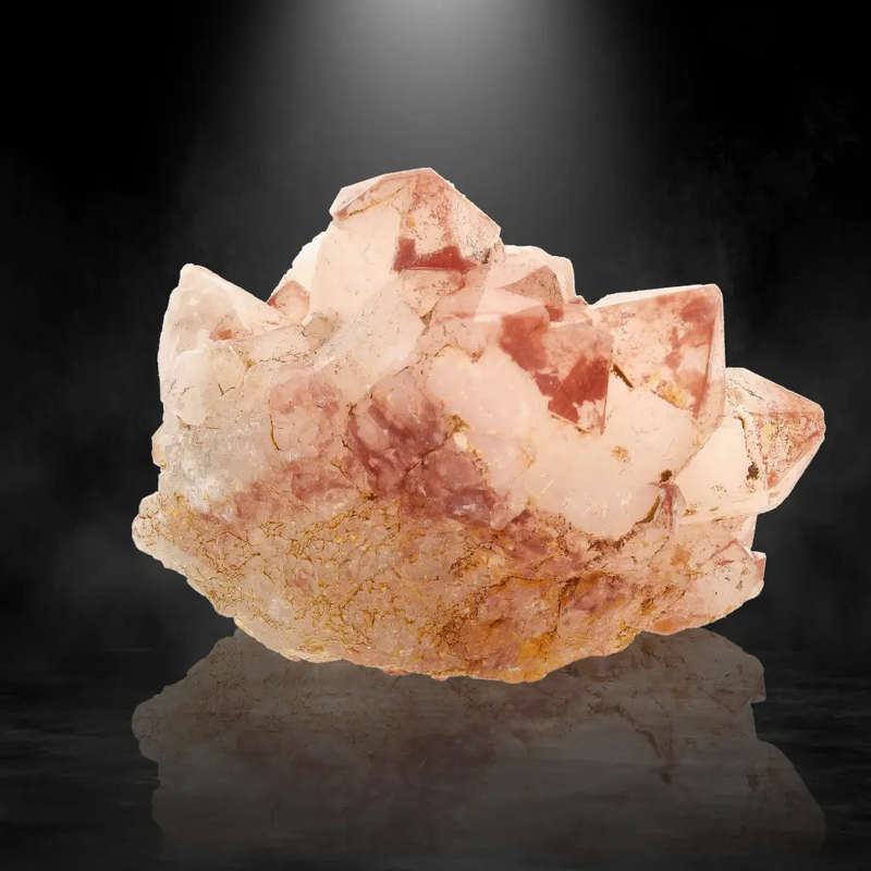 Hematite Coated Quartz Cluster from Pellaberg, Northern Cape, South Africa