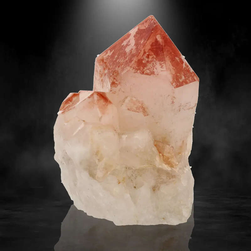 Hematite Coated Quartz Cluster from Pellaberg, Northern Cape, South Africa