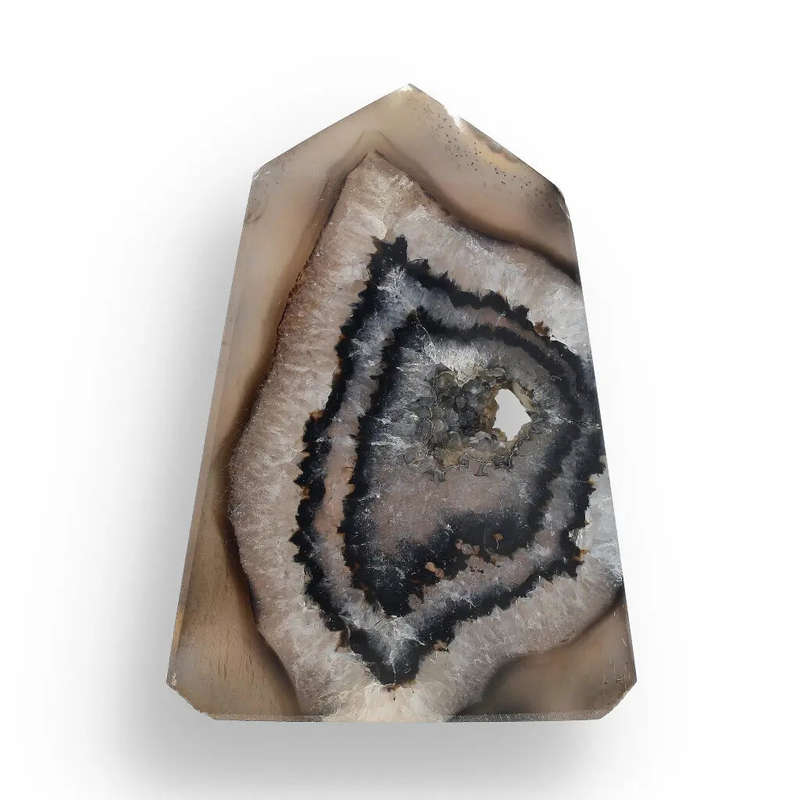 Black Agate Polished Tower  Shield Your Energy