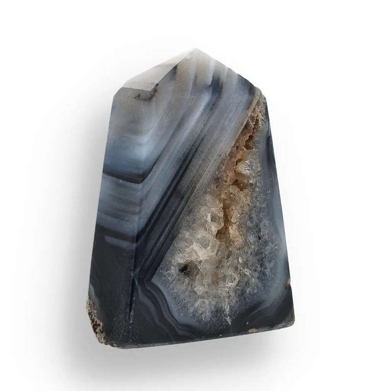 Black Agate Focus Point  Calm in Crystal Form
