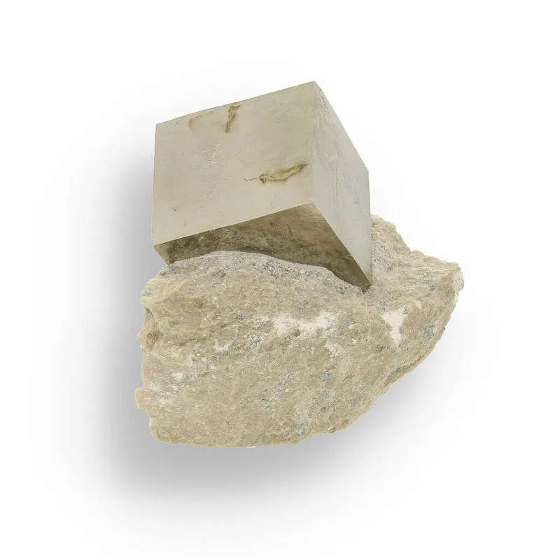 Premier Spanish Pyrite Cube on Matrix - Navajún Classic