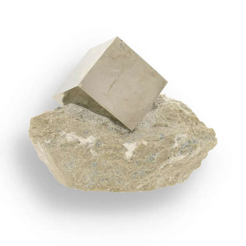 Premier Spanish Pyrite Cube on Matrix - Navajún Classic