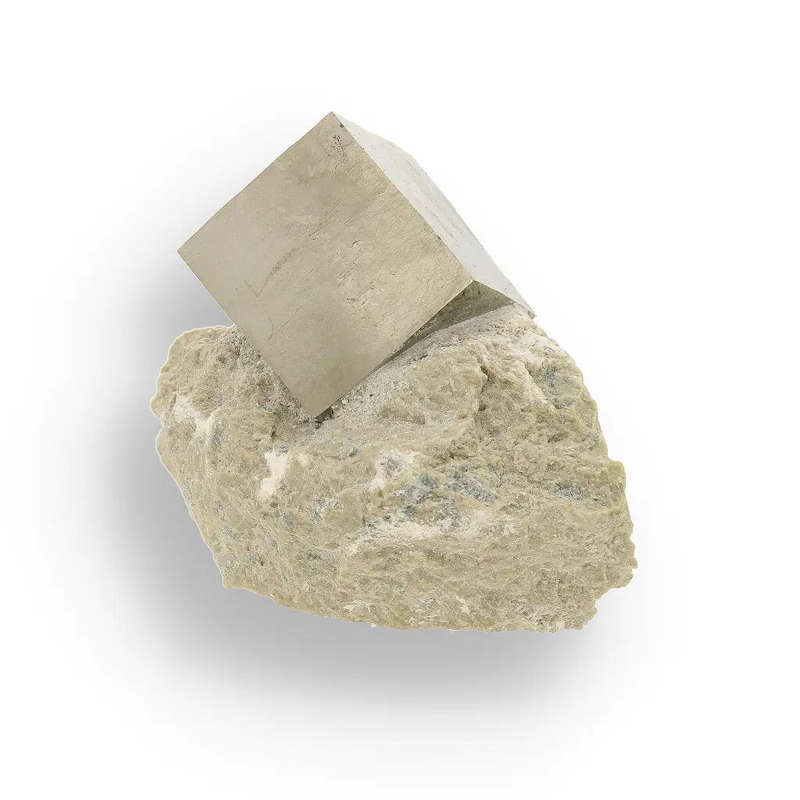Premier Spanish Pyrite Cube on Matrix - Navajún Classic