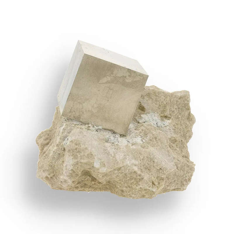 Invest Grade Navajún Pyrite - Rare Cubic Formation on Matrix