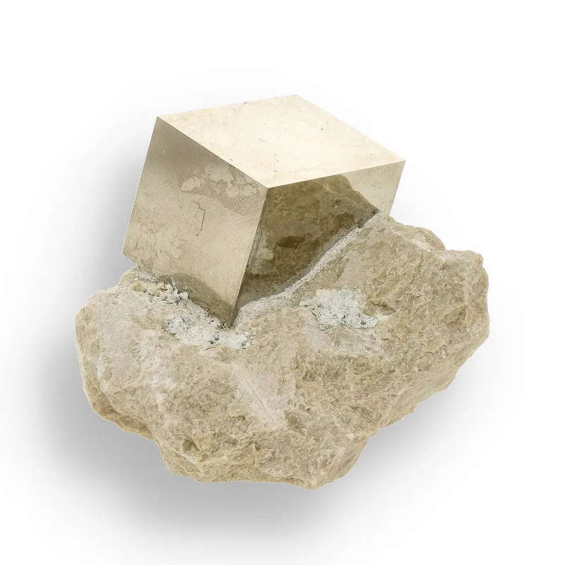 Invest Grade Navajún Pyrite - Rare Cubic Formation on Matrix