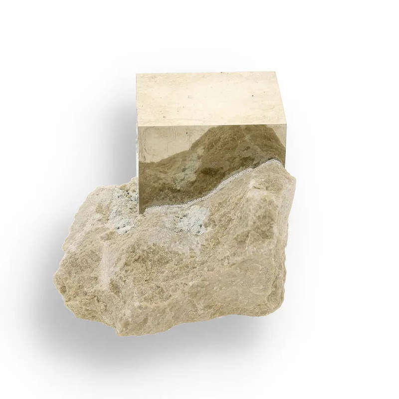 Invest Grade Navajún Pyrite - Rare Cubic Formation on Matrix