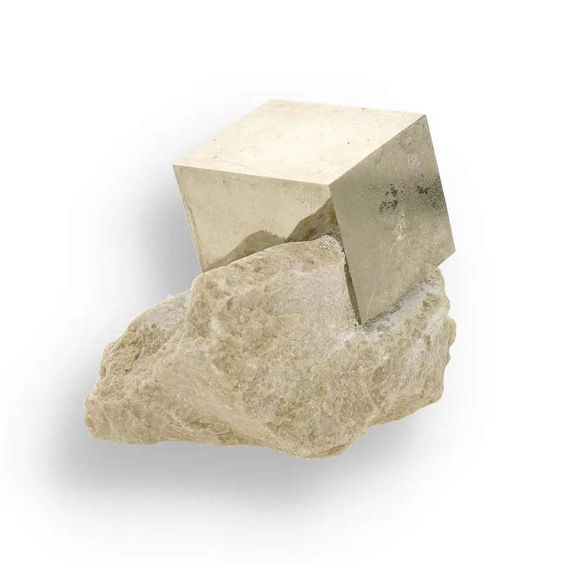 Invest Grade Navajún Pyrite - Rare Cubic Formation on Matrix
