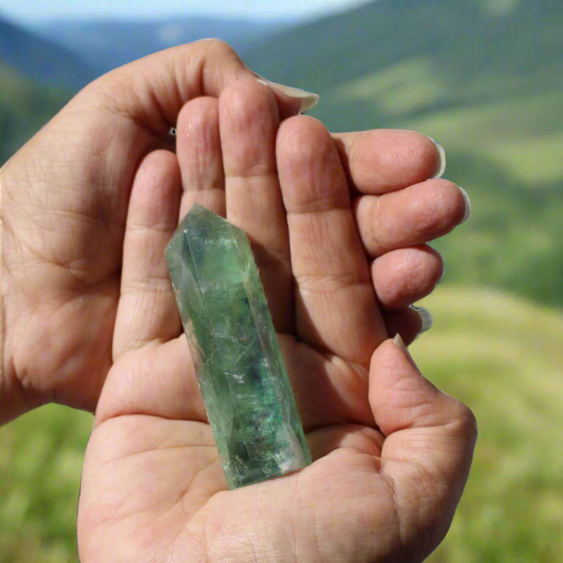 Fluorite Polished Point  Clarity & Focus Tower