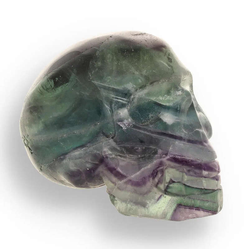 Crystal Wisdom: Hand-Carved Fluorite Skull