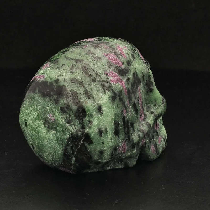 Ruby Zoisite Skull: Fusion of Passion & Growth