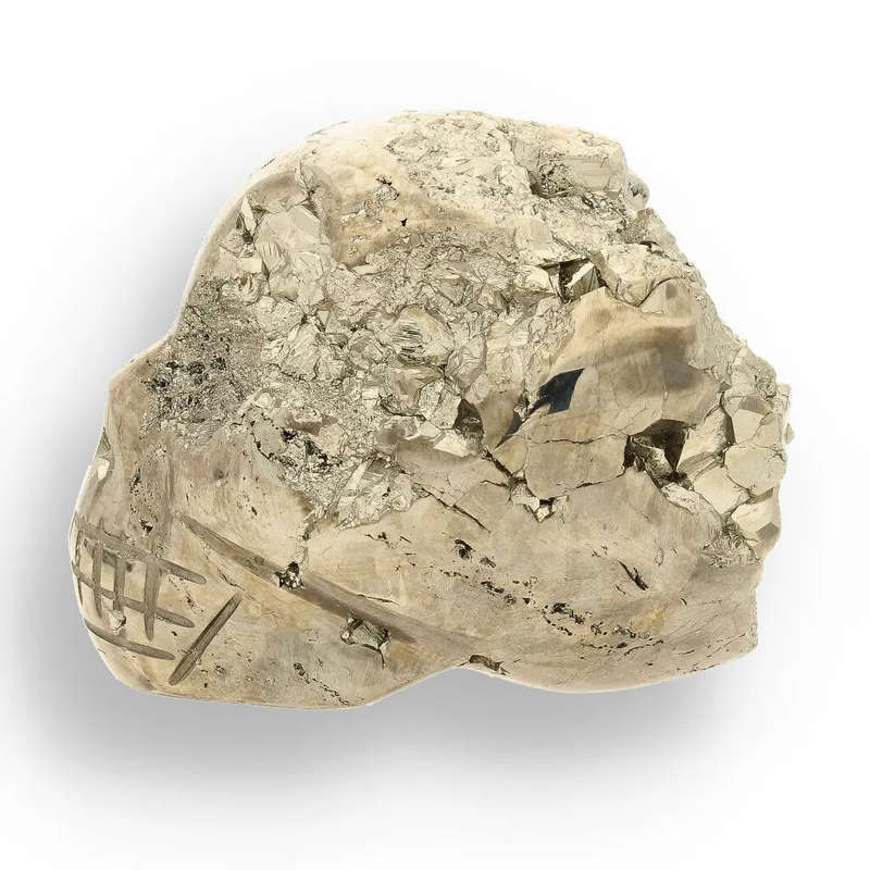 Mystical Pyrite Carved Skull: A Unique Fusion of Power & Protection