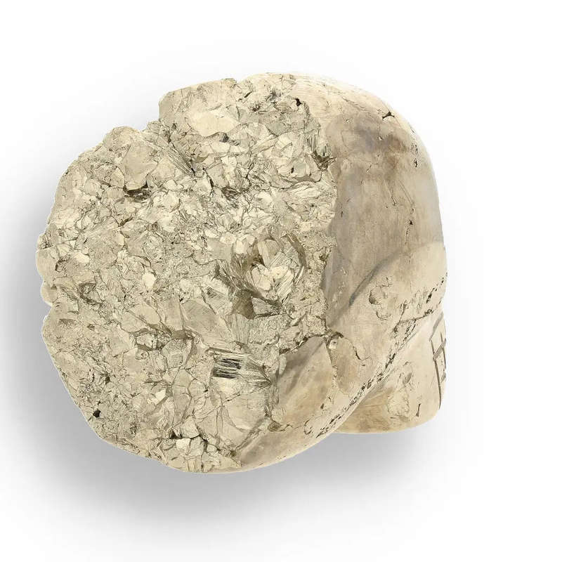 Mystical Pyrite Carved Skull: A Unique Fusion of Power & Protection