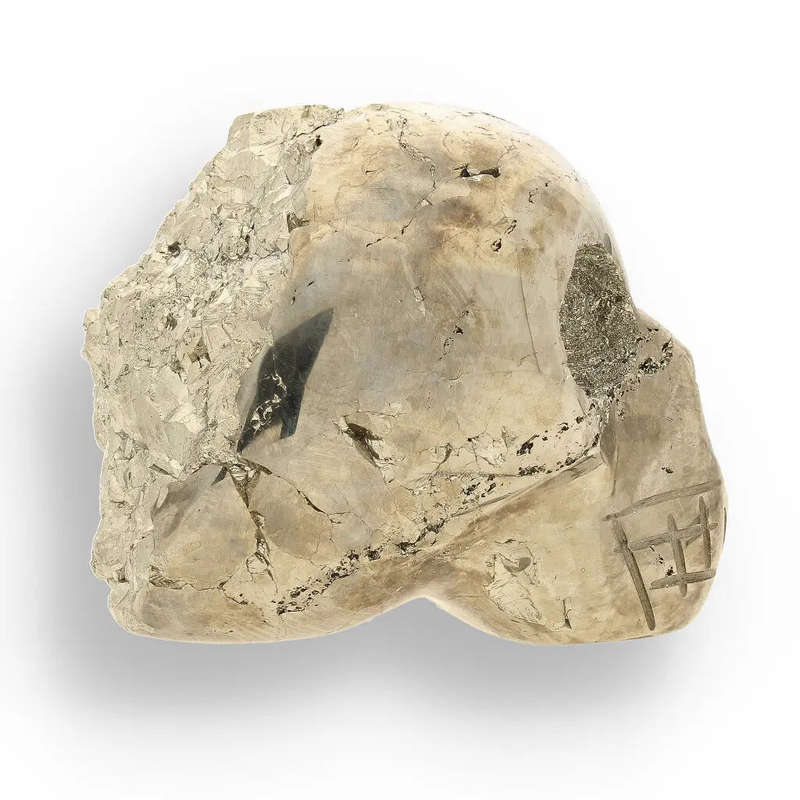 Mystical Pyrite Carved Skull: A Unique Fusion of Power & Protection