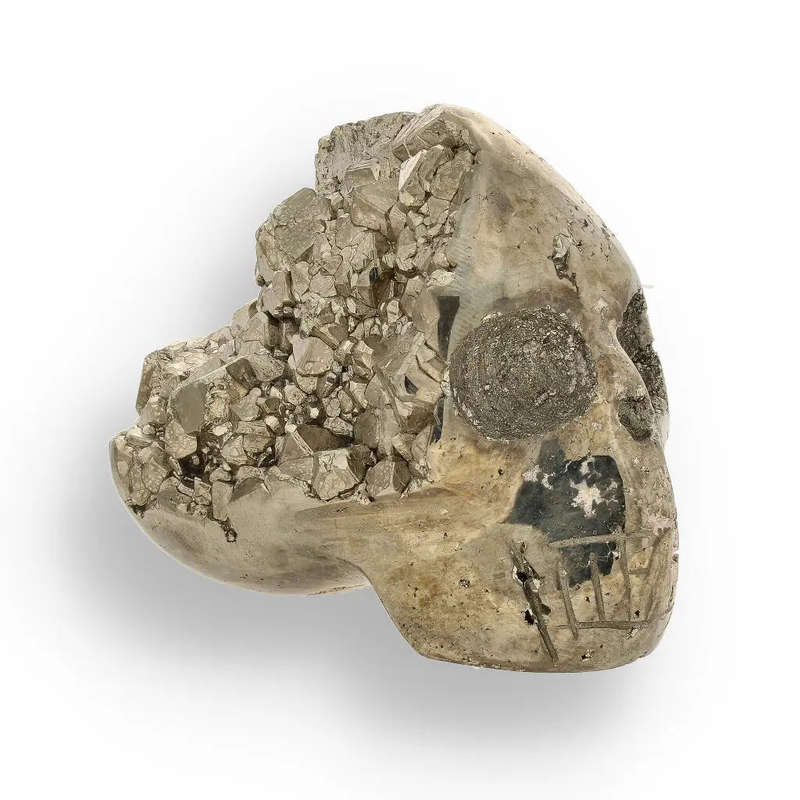 Ancient Wisdom Meets Modern Energy: The Pyrite Carved Skull