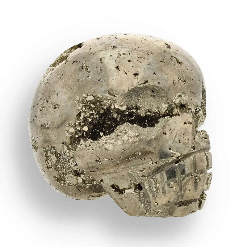 Fools Gold, Ancient Secrets: One-of-a-Kind Pyrite Carved Skull