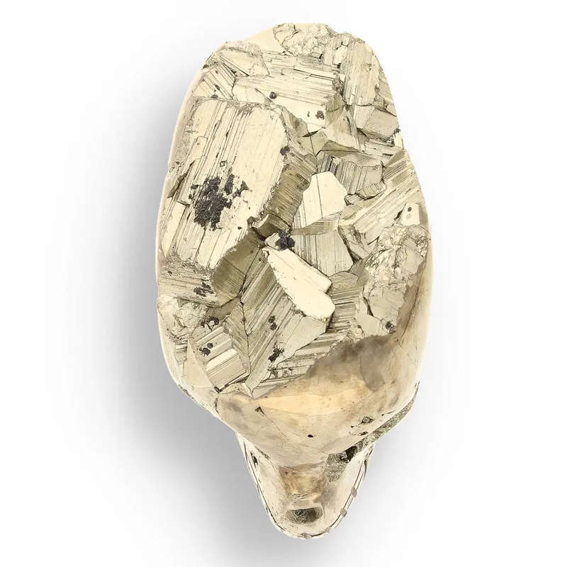 Unique Pyrite Carved Skull: Protection, Prosperity, and Ancient Magic