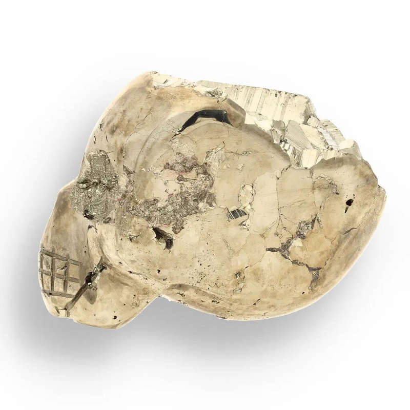 Unique Pyrite Carved Skull: Protection, Prosperity, and Ancient Magic