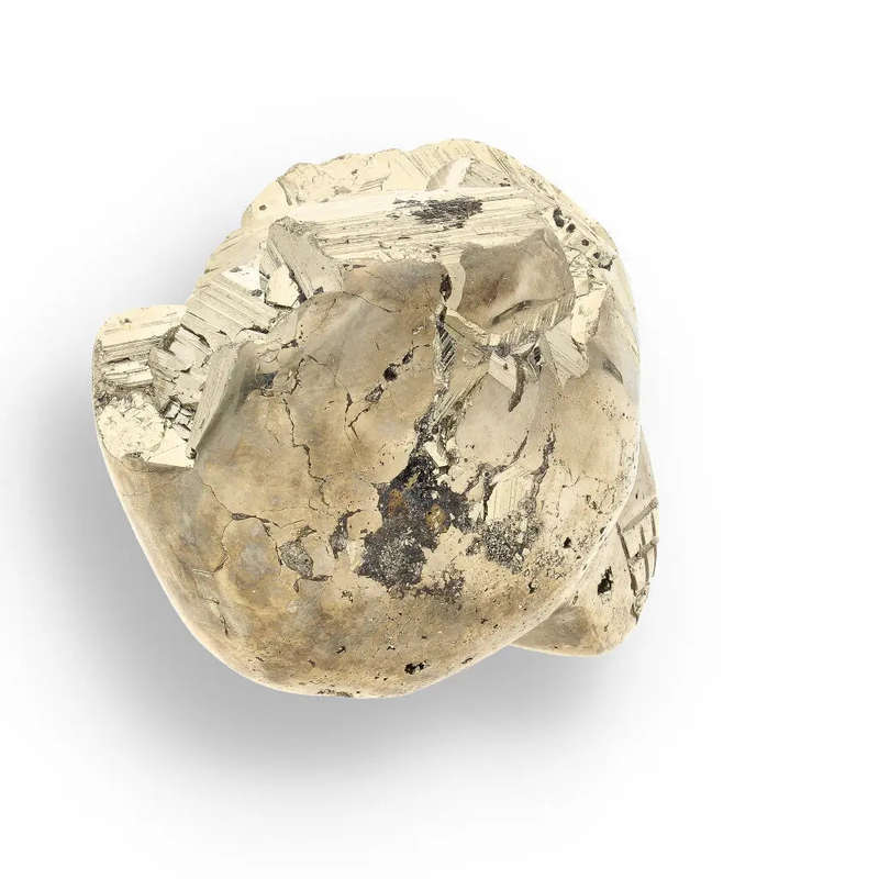 Unique Pyrite Carved Skull: Protection, Prosperity, and Ancient Magic