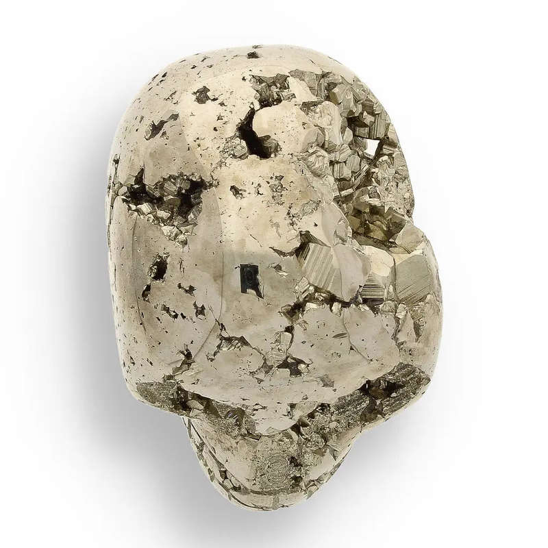 Crystal Skull of Abundance: Polished & Rough Pyrite Masterpiece