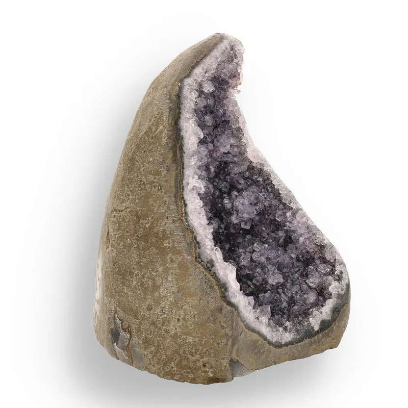 Amethyst Geode - Brazilian Crystal Druzy with Stable Flat Base