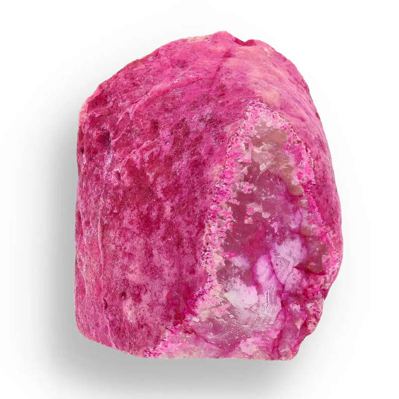 Vibrant Pink Agate Dyed Flat Base Geode