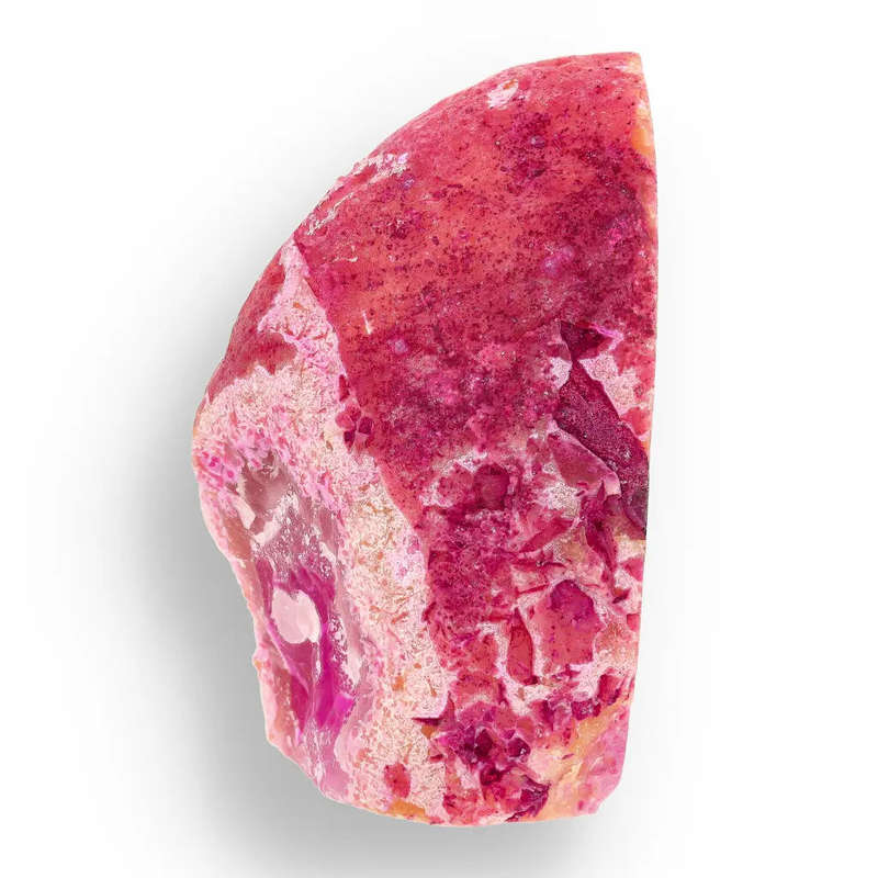 Agate Crystal Cave - Pink Dyed Polished Flat Base Geode