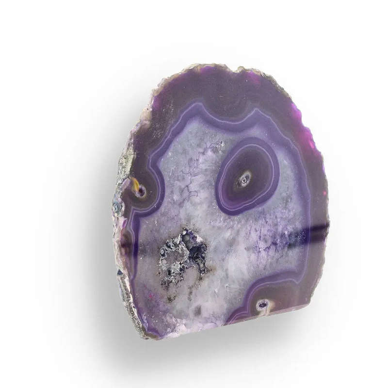 Purple Dyed Agate Portal - Colorful Flat Base Crystal Geode