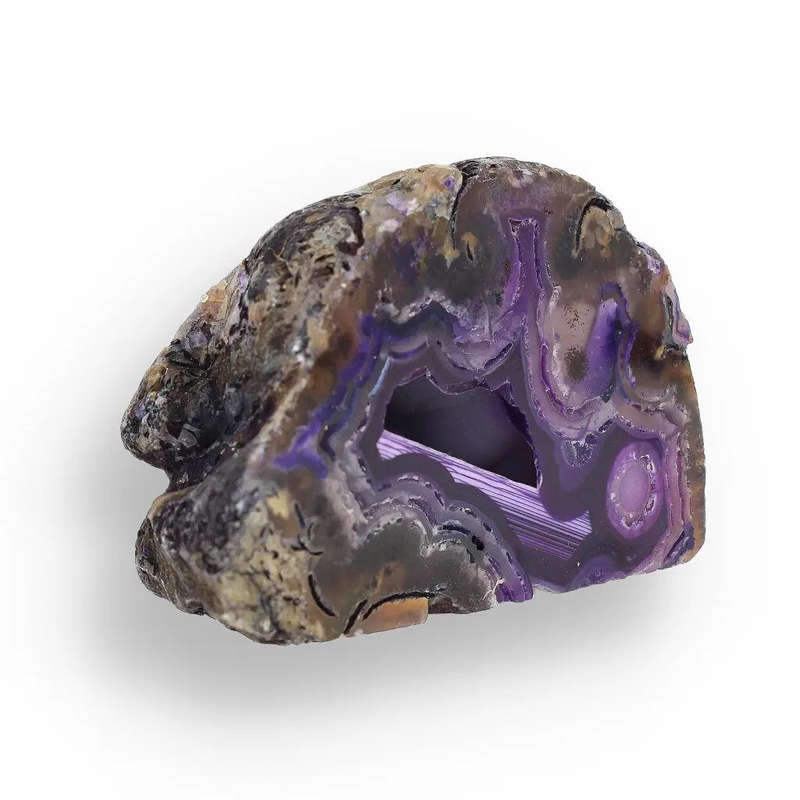 Agate Nature's Masterpiece - Purple Dyed Flat Base Geode
