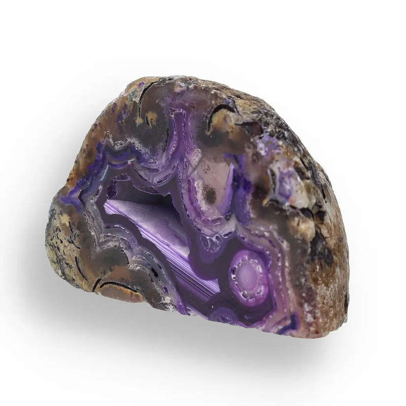 Agate Nature's Masterpiece - Purple Dyed Flat Base Geode