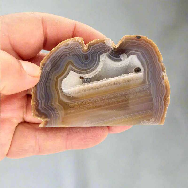 Agate Crystal Garden - Natural Flat Base Geode Paradise
